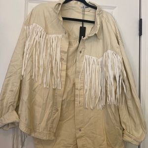 Women’s fringe shirt/shacket